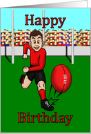 Happy birthday footballer. card