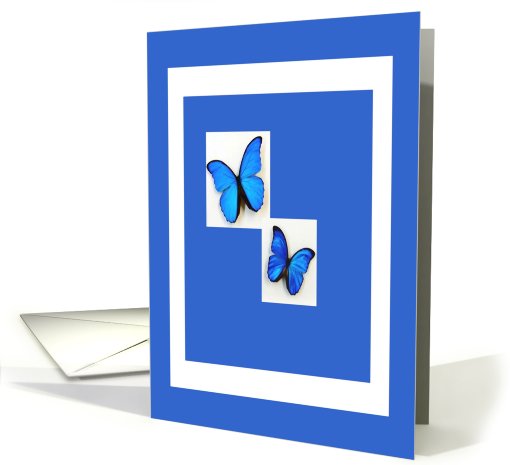 Blue butteflies card (546937)