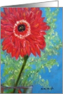 Red Flower- blank inside card