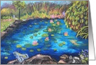Garden Pond Fine Art card, blank inside card