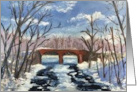 Winter Scene Point Pleasant, Pa, Art Card Blank Inside card