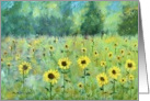 Sunflower Field Art Blank Inside card