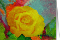 Yellow Rose - birthday card