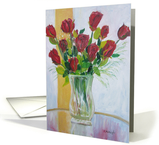 A Dozen Red Roses - blank inside card (1188816)