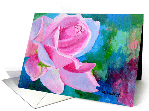 Pink Rose get well/feel better card (1207810)