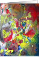 Colorful Abstract Art Blank inside card