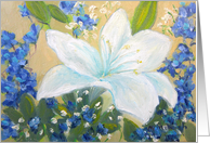 White Lily - blank inside card