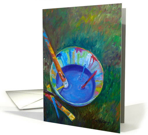 painting bucket - blank inside card (1373548)