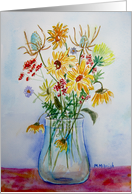Country Flowers - blank inside card