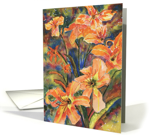 Daylilies - blank inside card (1521378)