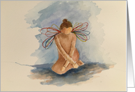 Rainbow Angel art card blank inside card