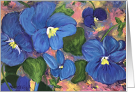 Blue Pansies Art Blank Inside card