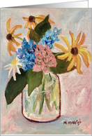 Fresh Cut Flowers Art Card Blank Inside card