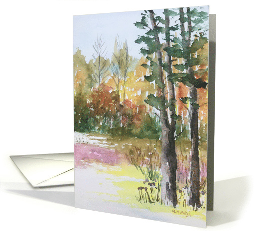 Autumn Landscape art card blank inside card (1747764)