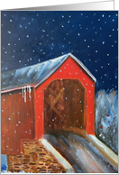 South Perkasie Covered Bridge Winter Blank Inside card