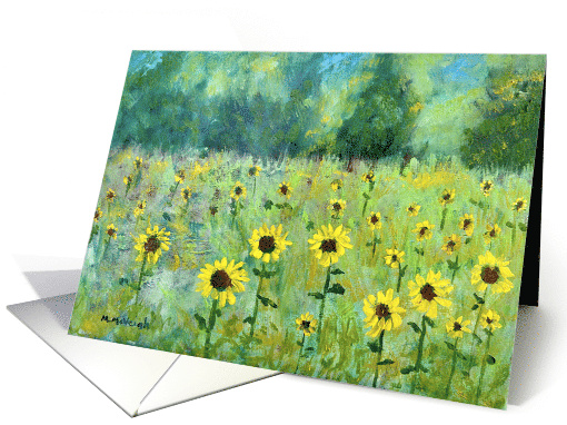 Sunflower Field Art Blank Inside card (1839196)
