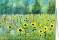 Sunflower Field Art Blank Inside card