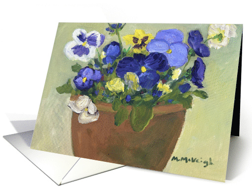 Spring Pansies Fine Art Blank Inside card (1861092)