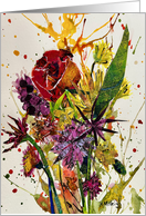 Floral Mixed Media Fine Art Blank Inside card