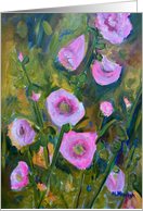 Pink Flowers Fine Art Blank Inside card