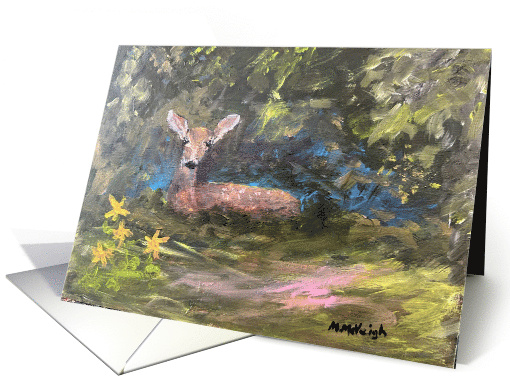 Resting deer Fine Art Blank Inside card (1891392)
