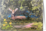 Resting deer Fine Art Blank Inside card