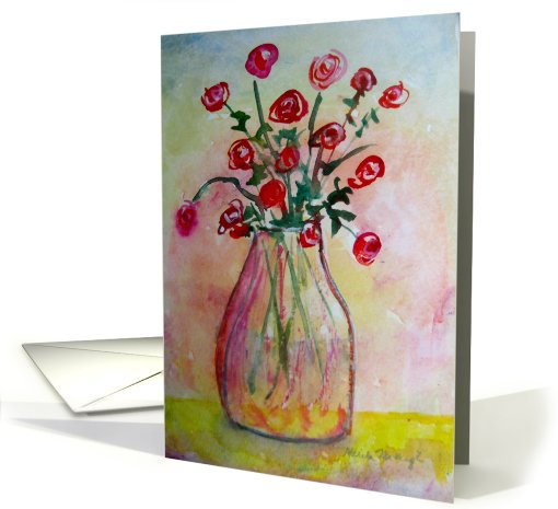 Country Flowers card (544796)