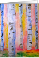 Birch Trees card