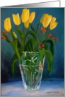 Happy Easter-yellow tulips card