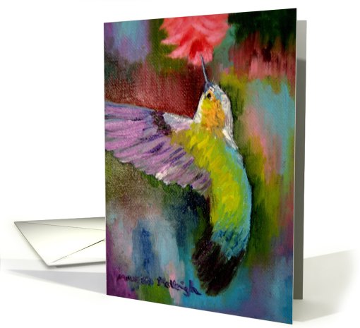 Thinking Of You-hummingbird card (551962)