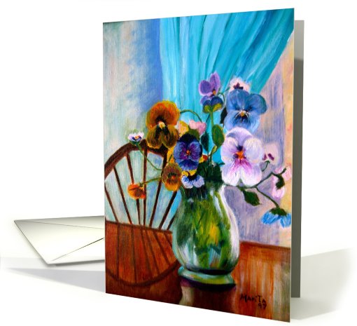 Happy Birthday-Pansies card (567843)