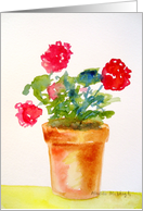 Geraniums-Happy Birthday card