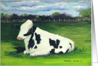 Cow In The Meadow card