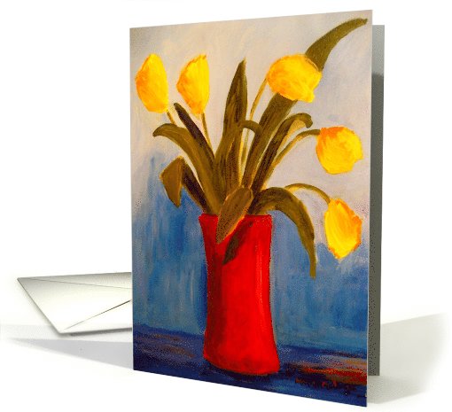 Yellow Tulips-Happy Easter card (589533)