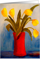 Yellow Tulips-Happy Easter card