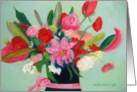 Arrangement in Red and Pink card