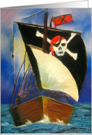 Pirate Ship - Boys birthday card