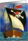 Pirate Ship - Boys birthday card