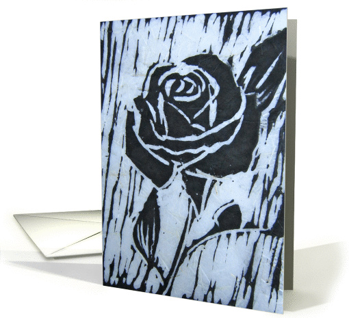Black Rose -blank inside card (896023)