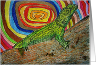 Colorful Lizard - Birthday card