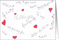 I Love You in Multiple Languages card