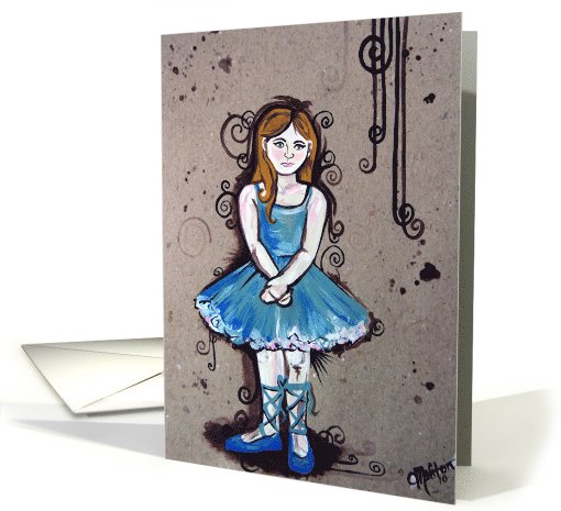 Isabella - Acrylic Painting of a Ballerina card (562713)