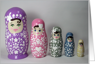 Pretty Floral Matryoshka Dollies card