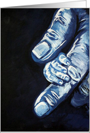 Tiny Hand - A mother gently holds her infant’s tiny fingers card