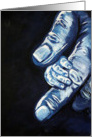 Tiny Hand - A mother gently holds her infant’s tiny fingers card