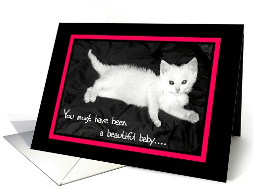 You must have been a beautiful baby - Kitten card (606513)