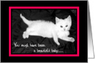 You must have been a beautiful baby - Kitten card