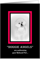 Sympathy - DOGGIE ANGELS are welcoming your beloved Pet card