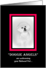 Sympathy - DOGGIE ANGELS are welcoming your beloved Pet card