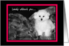 Miss you - Lonely without you - Sad Puppy - for Deployed military card